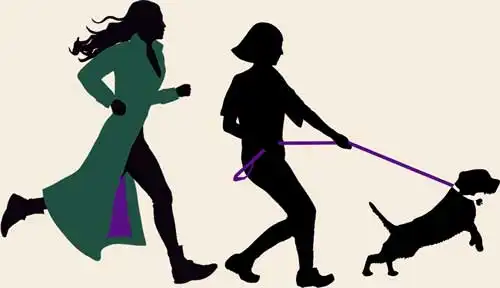 The Magician's Wife, Mara Knight, Clare Deyes and Jasper the dog - running.